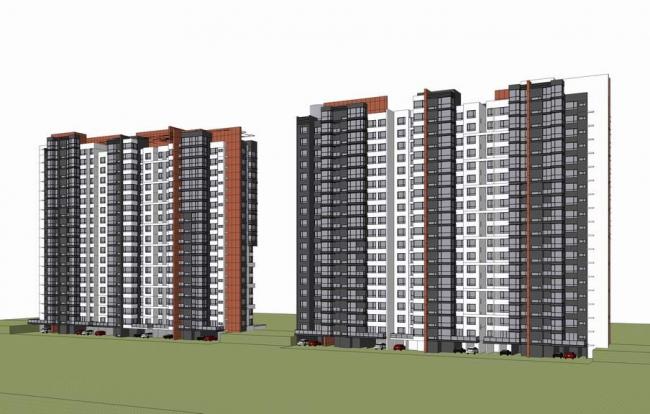 Sketchup住宅模型|高层住宅，现代风格，居住建筑