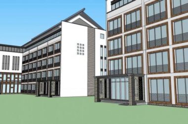 Sketchup办公模型|多层，酒店办公，中式风格-BIM建筑网