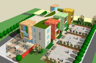 Sketchup学校模型|多层幼儿园，现代风格，教育建筑，学校-BIM建筑网