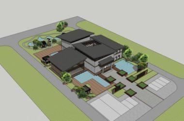 Sketchup商业模型|多层会所，商业建筑，新中式风格-BIM建筑网