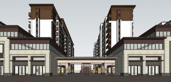 Sketchup住宅模型|高层住宅，居住建筑，现代风格