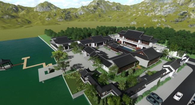 Sketchup古建筑模型|古建院落，中式风格