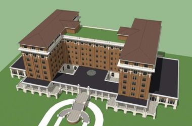 Sketchup酒店模型|新泽西州开普梅酒店，多层酒店，工型平面酒店，欧式古典风格-BIM建筑网