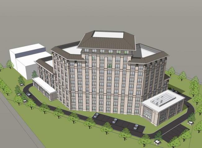 Sketchup酒店模型|草原风V型酒店，燕赵熙府，新古典风格