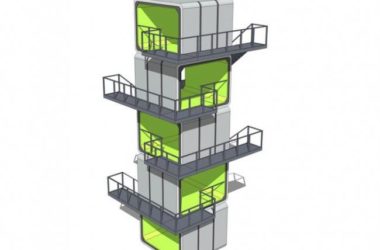 Sketchup素材模型|集装箱建筑-BIM建筑网