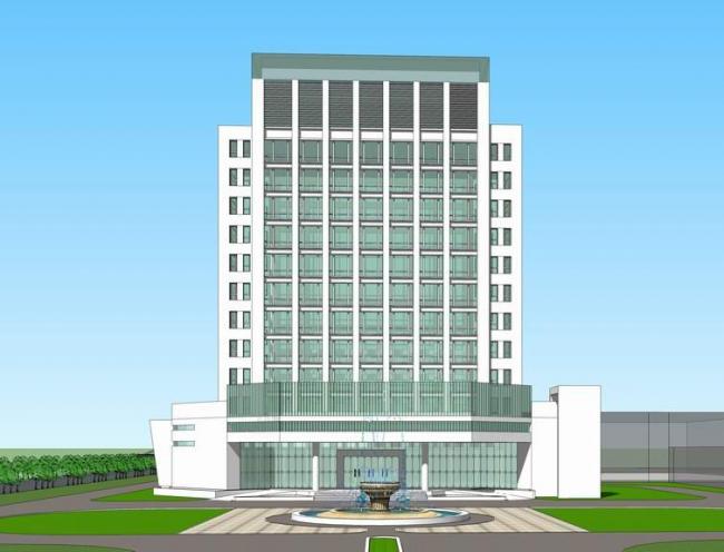 Sketchup办公模型|高层政府办公楼，现代风格