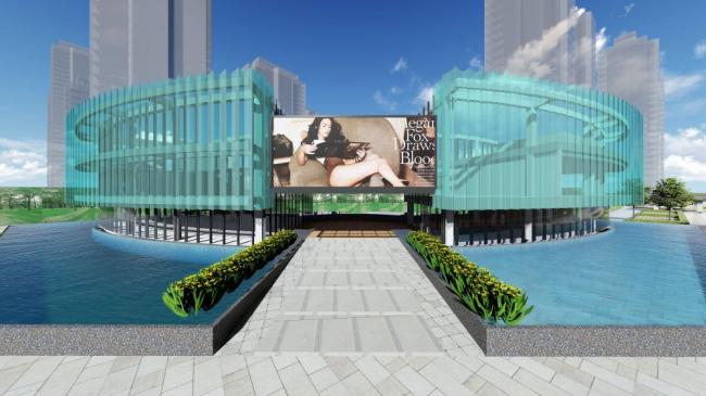 Sketchup商业模型|多层售楼中心，商业建筑，现代风格