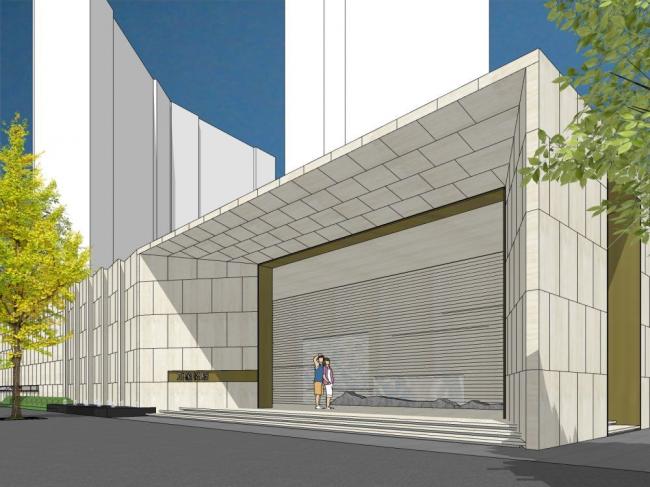 Sketchup商业模型|多层售楼中心，商业建筑，现代风格