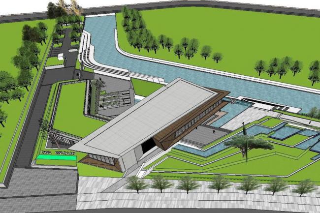 Sketchup商业模型|多层售楼中心，商业建筑，现代风格