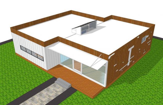 Sketchup素材模型|集装箱建筑