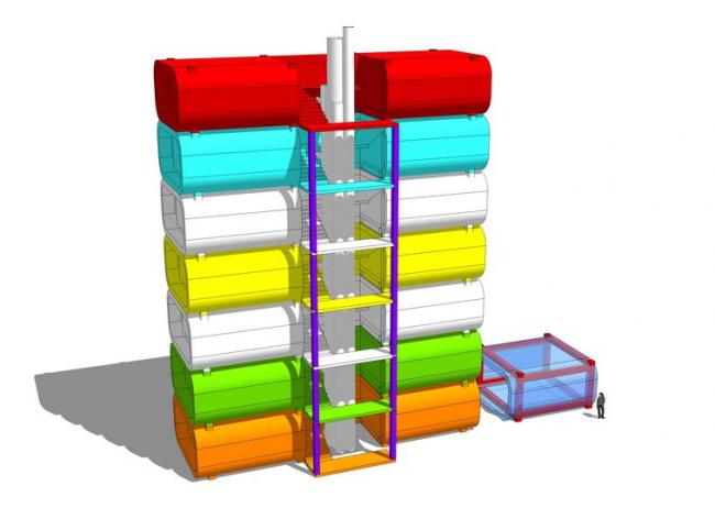 Sketchup素材模型|集装箱建筑