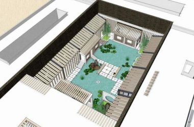 Sketchup景观模型|庭院景观，中式风格-BIM建筑网