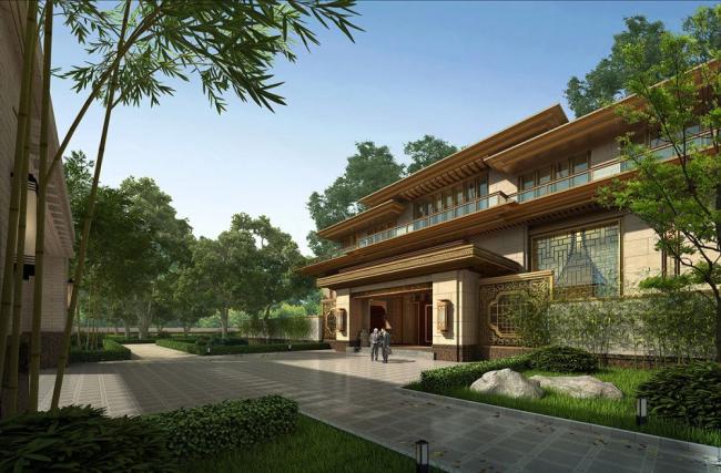 Sketchup商业模型|多层商业会所，新古典主义风格