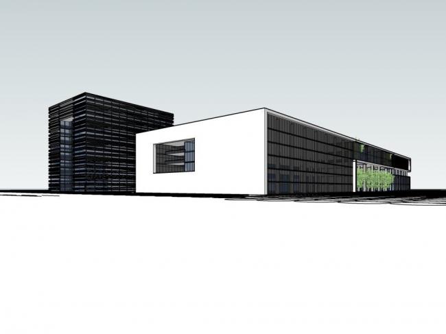 Sketchup办公模型|小高层办公楼，现代风格