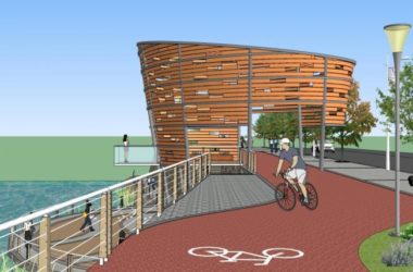 Sketchup景观模型|构筑物，现代风格，公园景观，滨水-BIM建筑网