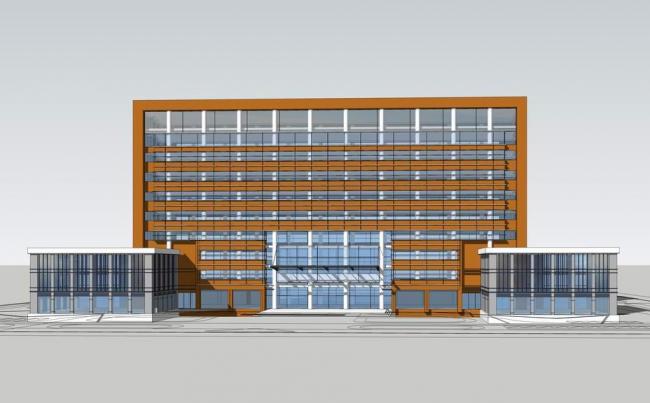 Sketchup办公模型|中高层办公楼，现代风格