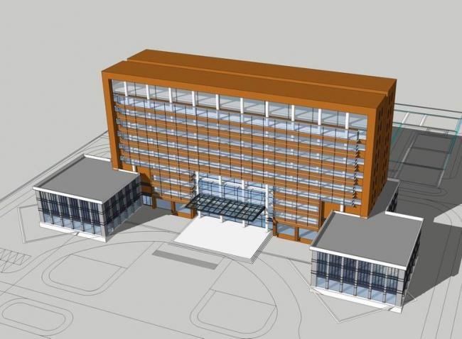 Sketchup办公模型|中高层办公楼，现代风格