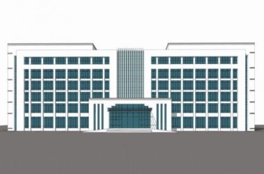 Sketchup办公模型|多层办公楼，新中式风格，徽派-BIM建筑网