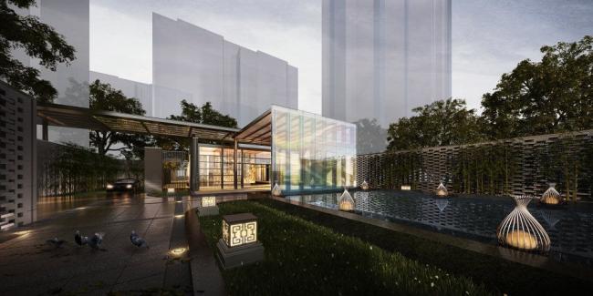 Sketchup商业模型|多层会所，商业建筑，现代风格