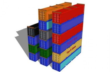Sketchup素材模型|集装箱建筑-BIM建筑网
