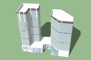 Sketchup酒店模型|高层办公楼，酒店， 现代风格-BIM建筑网