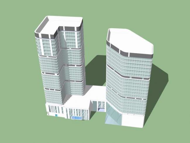Sketchup酒店模型|高层办公楼，酒店， 现代风格