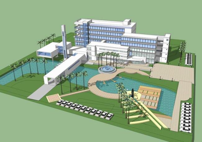 Sketchup酒店模型|多层酒店，现代风格