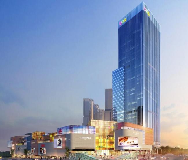 Sketchup综合体模型|高层商业综合体，多层商业裙房，酒店办公，高层住宅，现代风格