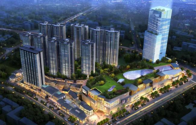 Sketchup综合体模型|高层商业综合体，多层商业裙房，酒店办公，高层住宅，现代风格