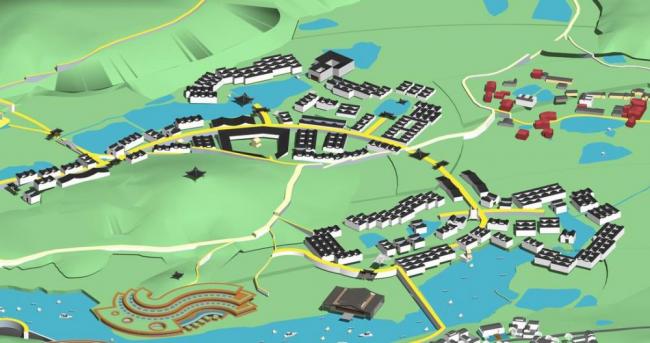 Sketchup住宅模型|民居，度假村，村落，中式风格