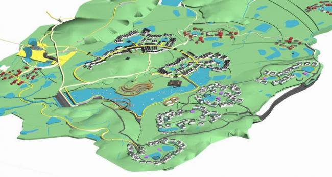 Sketchup住宅模型|民居，度假村，村落，中式风格