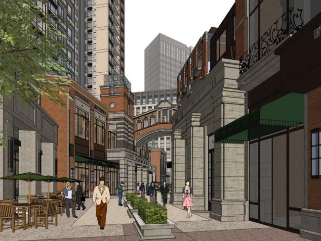 Sketchup住宅模型|超高层住宅，小区，新古典风格，居住建筑