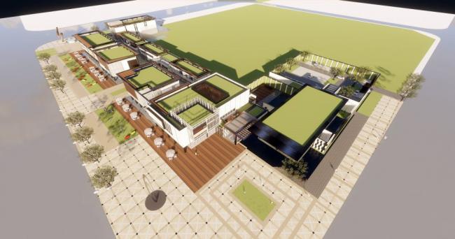 Sketchup商业模型|多层商业建筑，商业街，现代风格