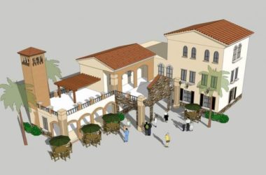 Sketchup商业模型|多层商业楼，商业街，地中海风格会所带，西班牙风格-BIM建筑网