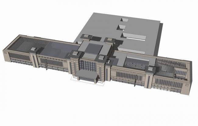 Sketchup车站路桥|火车站立面改造，车站，交通建筑