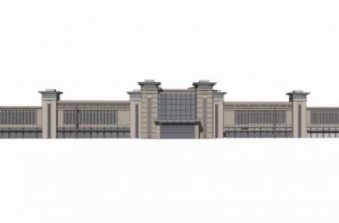 Sketchup车站路桥|火车站立面改造，车站，交通建筑-BIM建筑网