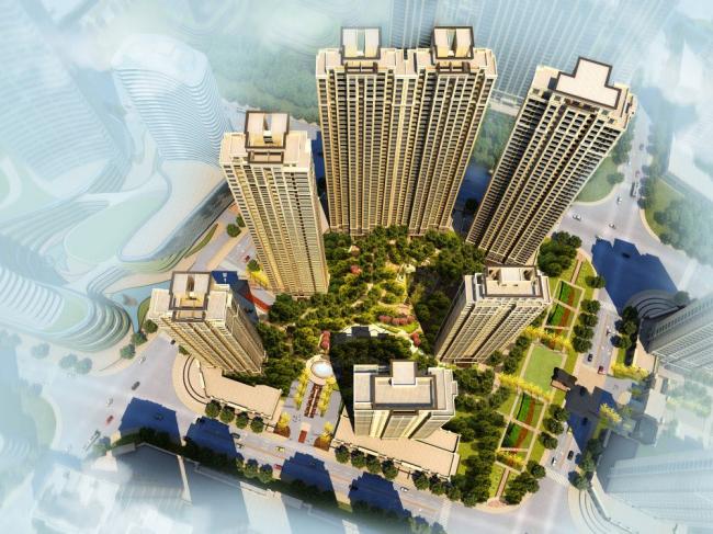 Sketchup住宅模型|高层住宅小区，现代风格，居住建筑