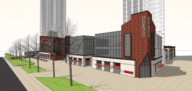 Sketchup商业模型|多层商业街，现代风格