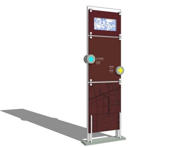 Sketchup素材模型|指示牌,标示牌,导示牌,导视牌,标识牌,标志牌,指路牌,素材组件,现代