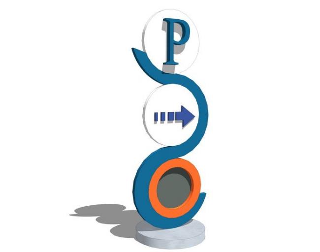 Sketchup素材模型|指示牌,标示牌,导示牌,导视牌,标识牌,标志牌,指路牌,素材组件,现代