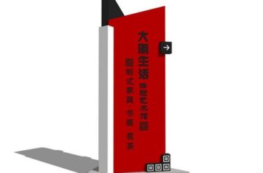 Sketchup素材模型|指示牌,标示牌,导示牌,导视牌,标识牌,标志牌,指路牌,素材组件,现代-BIM建筑网