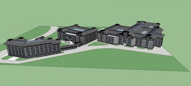 Sketchu工业厂房|多层厂房，工业园区，新中式风格