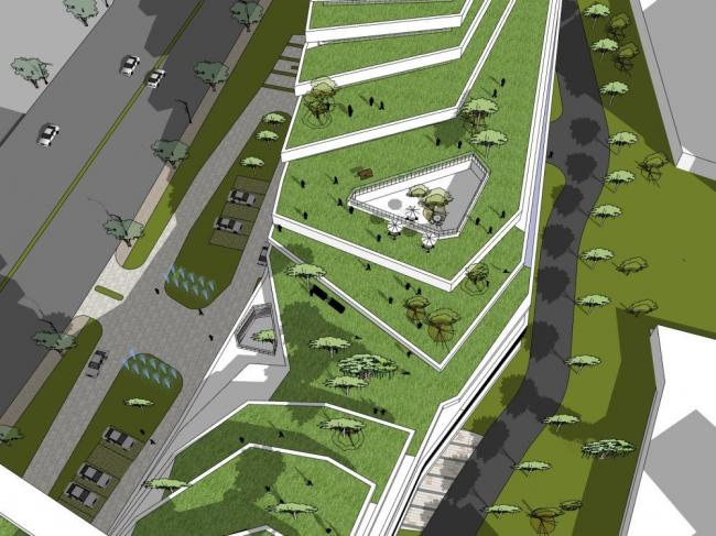 Sketchup综合体模型|多层高层混合商业综合体，现代风格，商业裙房，办公