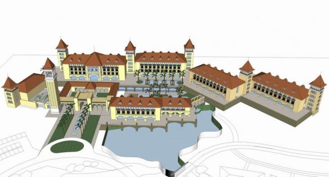 Sketchup酒店模型|淇澳岛圣卡西诺酒店，多层酒店，西班牙度假酒店，欧式，古典风格