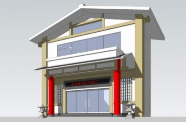 Sketchup素材模型|商业门头，中式风格-BIM建筑网