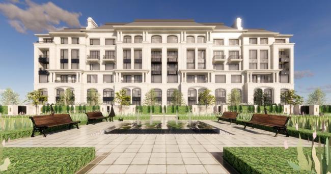 Sketchup住宅模型|多层住宅，花园洋房，居住建筑，古典风格