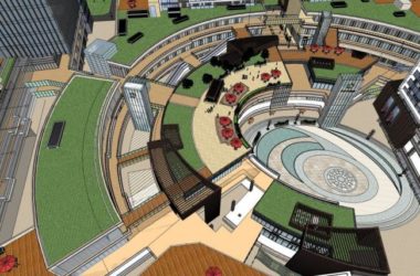 Sketchup综合体模型|高层商业综合体，现代风格，商业裙房，办公酒店-BIM建筑网