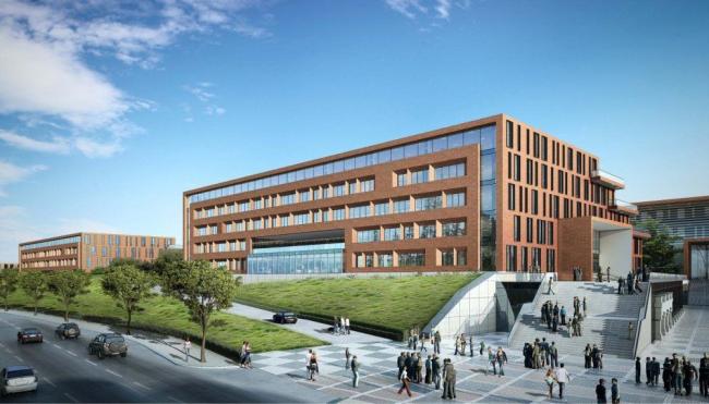 Sketchup文化模型|多层学校，教学楼，教育建筑，校园，现代风格