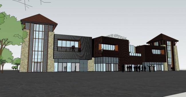 Sketchup商业模型|多层商业楼，商业建筑，中式风格