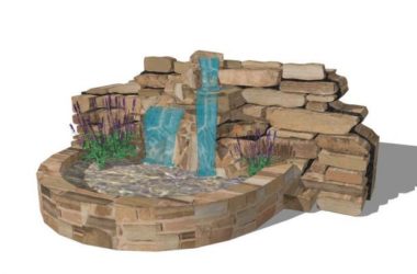 Sketchup景观模型|假山，景观，雕塑，跌水，石头，素材组件，现代风格-BIM建筑网